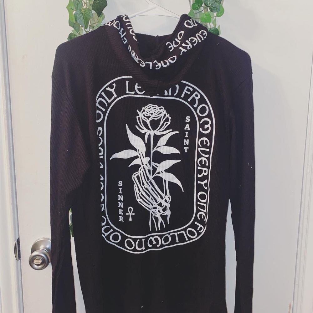 Longsleeve Black Tee. Positive Vibes Only. Saint & Sinner Shirt